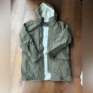 Men's Olive Hooded Jacket